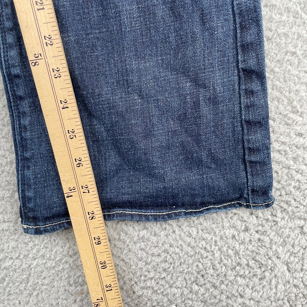 American Eagle Jeans Womens 8 Short Blue Artist Stretch Flare Mid Rise Denim - Picture 7 of 10